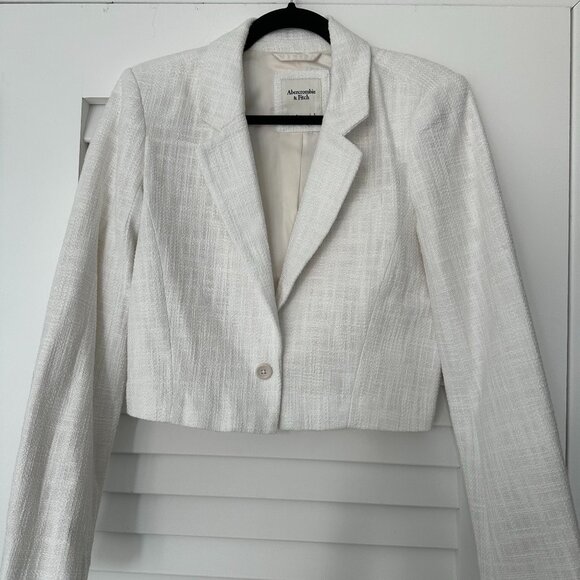 Abercrombie Cropped Tweed Blazer - Picture 1 of 3